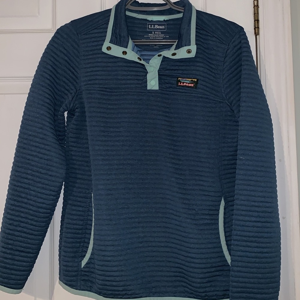 LL bean half button sweater